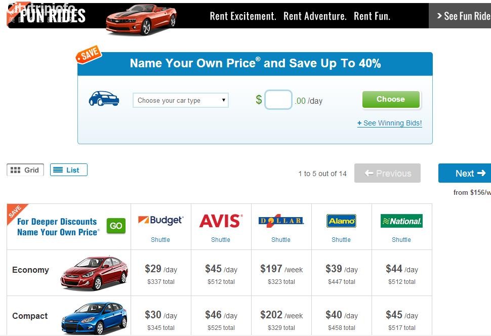 《美国最便宜的租车方式！手把手教你使用美国Priceline网站租到最便宜的车！》