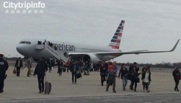 美国航空一飞纽约航班遭炸弹威胁 乘客疏散