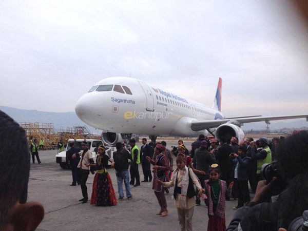 尼泊尔航空接收首架A320 将飞印度德里航线