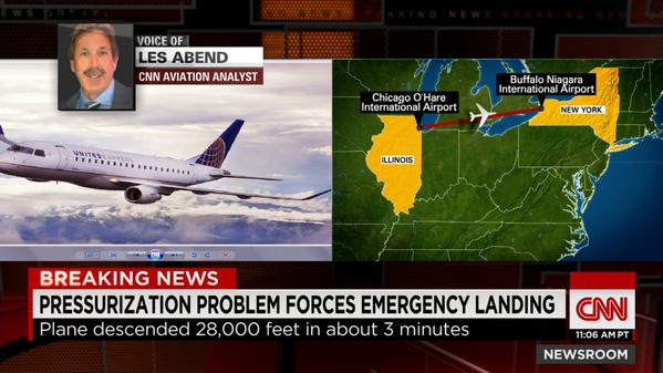 《美国一客机3分钟陡降28000英尺并紧急降落》