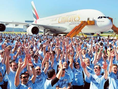 《A380首飞十周年 成为阿联酋航空旗舰机型》