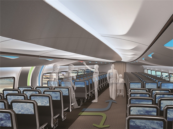 《飞机新设计:雪茄形客舱 机身中部双开门登机》