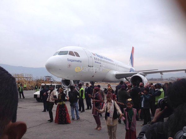 尼泊尔航空接收首架A320 将飞印度德里航线